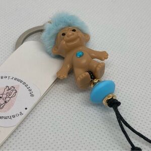 Handcrafted Troll Keychain with Belly Gem
